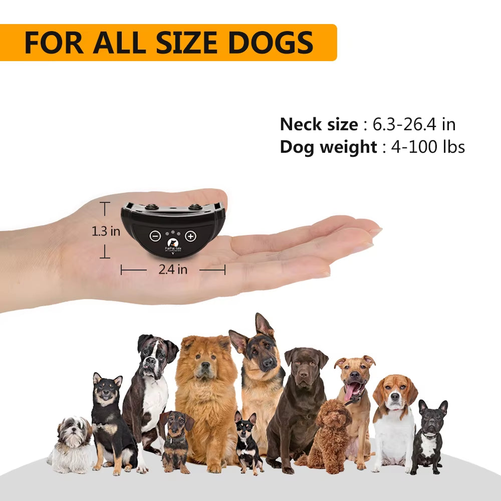 Anti-Bark Dog Training Collar Stop Barking Vibration Dog Collar Rechargeable No Shock Collar for Dog Accessories Electric Collar